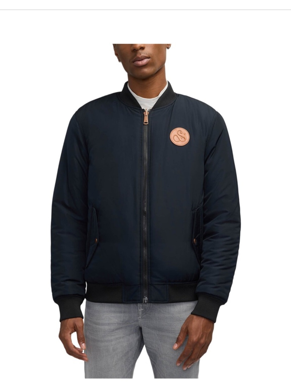Men's Scotch & Soda Reversible Black/Brown Camo Bomber Jacket